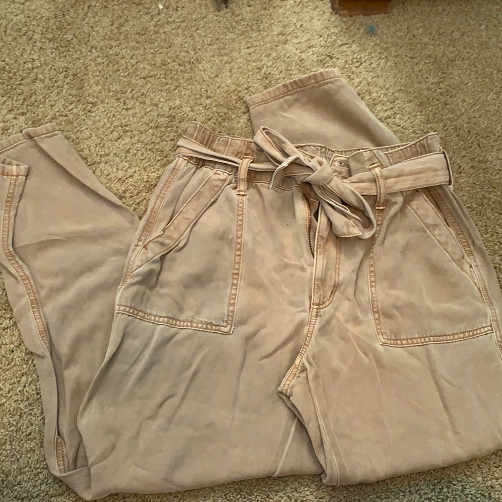 Brown American Eagle Paperbag Pants